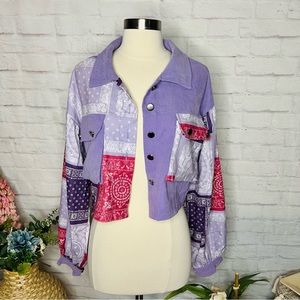 NEW Cord Mix Print Jacket